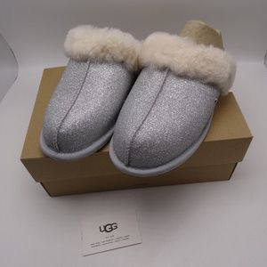 silver glitter ugg slippers